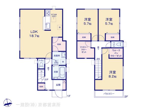 リーブルガーデン京都市伏見区納所和泉屋の見取り図