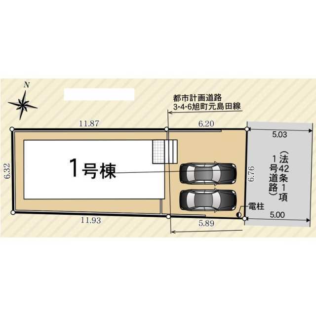 クレイドルガーデン島田市宝来町 第1の見取り図