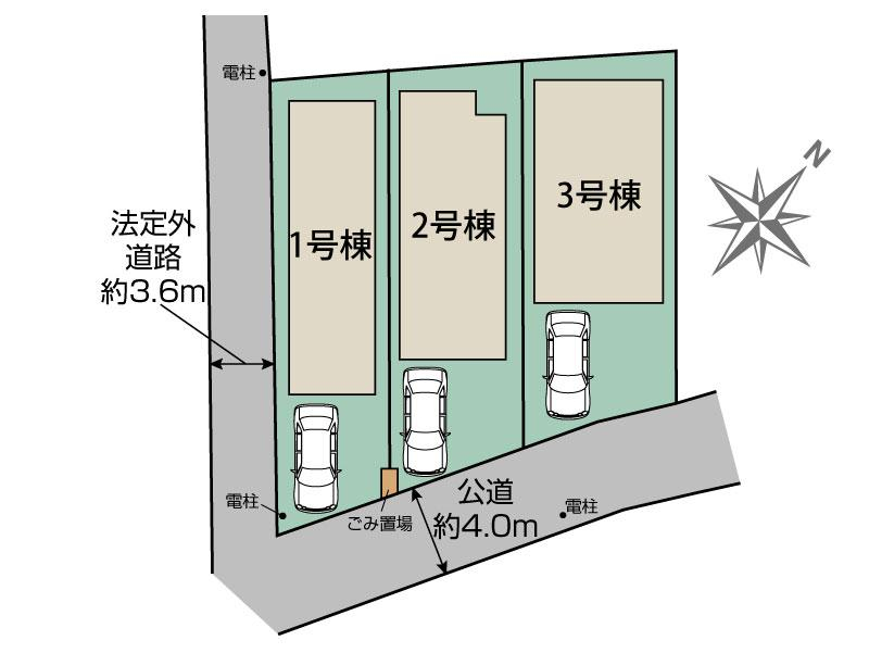 板橋区西台2丁目3棟 区画図