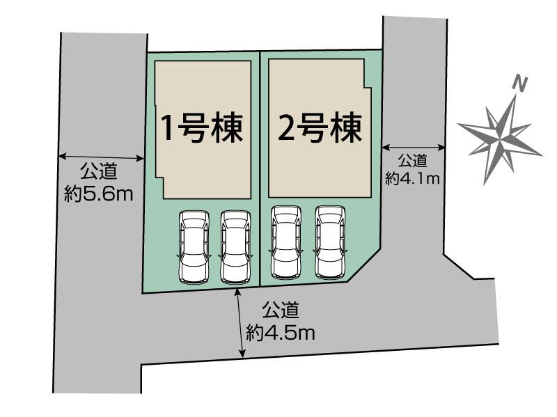 糸島市潤3丁目2棟 区画図