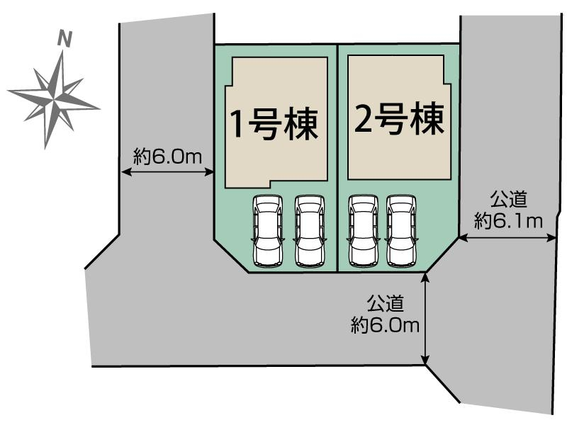 糟屋郡須恵町植木2棟 区画図
