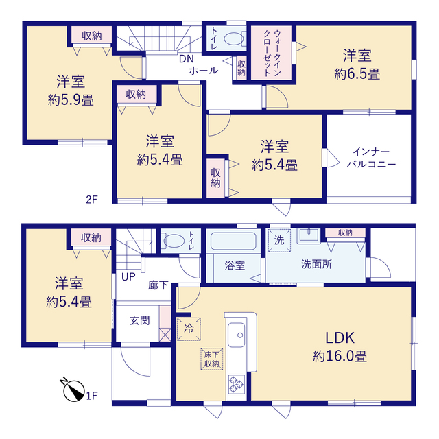 リーブルガーデン焼津市吉永４期の見取り図