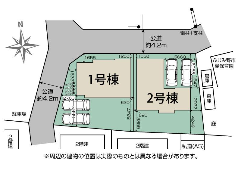ふじみ野市長宮2丁目2棟 区画図