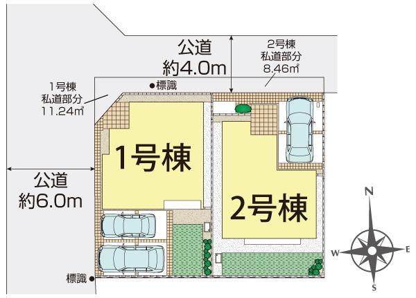 ブルーミングガーデン調布市深大寺東町７丁目２棟の見取り図