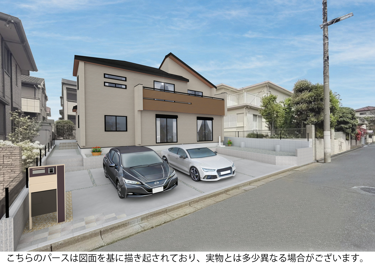 外観完成予想図 仕様等、詳細は東栄住宅 千葉営業所【0120-57-1081】までお問合せください。