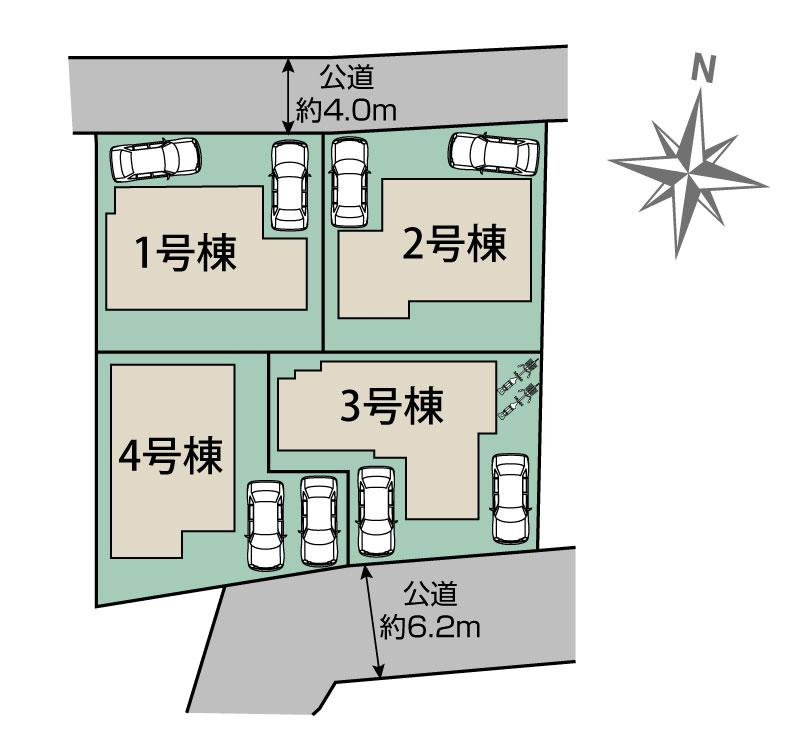 熊本市北区楡木4丁目4棟 区画図