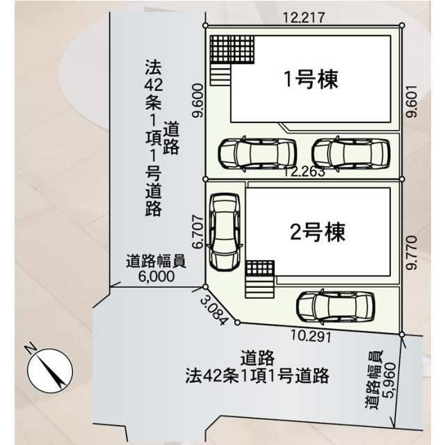 クレイドルガーデン石巻市新境町 第1の見取り図