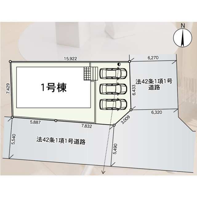 クレイドルガーデン石巻市大街道東 第6の見取り図