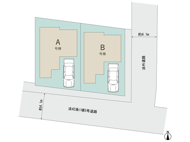 ハートフルタウン八尾福万寺町南1丁目3番の見取り図