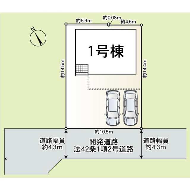 クレイドルガーデン松前町北川原 第1の見取り図
