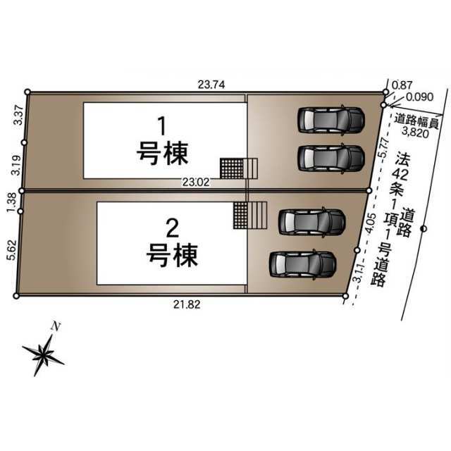 クレイドルガーデン秋田市牛島西 第8の見取り図