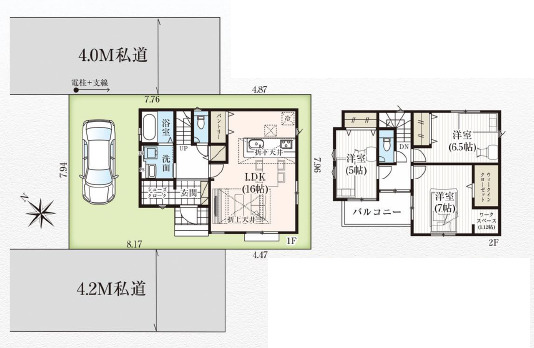 グラファーレ4382さいたま市土屋９期１棟の見取り図