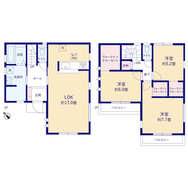 リーブルガーデン枚方市高田２丁目２期の見取り図