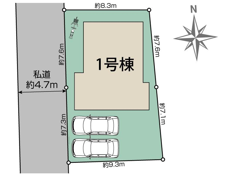ブルーミングガーデン枚方市楠葉丘１丁目１棟の見取り図
