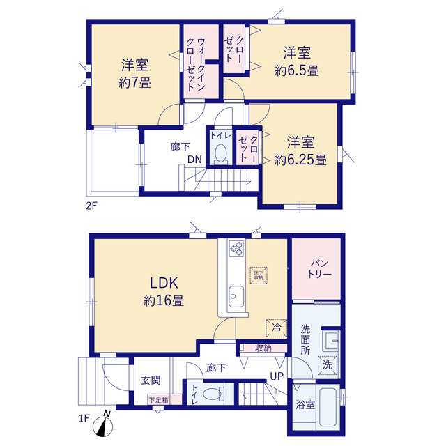 グラファーレ4327ふじみ野市福岡３期１棟の見取り図