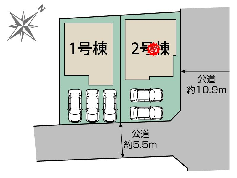 札幌市手稲区新発寒3条1丁目2棟 区画図