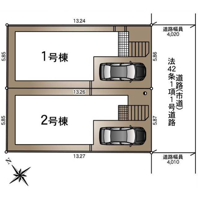 【販売中物件：1号棟、2号棟】