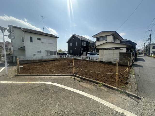 着工前の分譲地北側からの外観です。