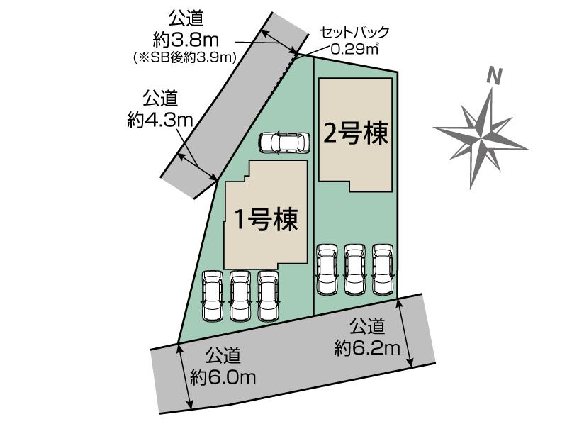 春日井市桃山町1丁目2棟 区画図