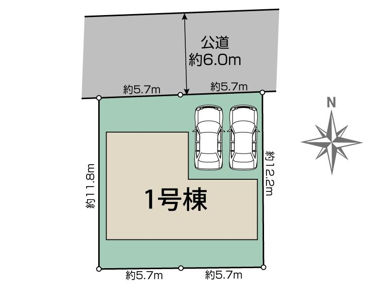 天理市川原城町1棟 区画図