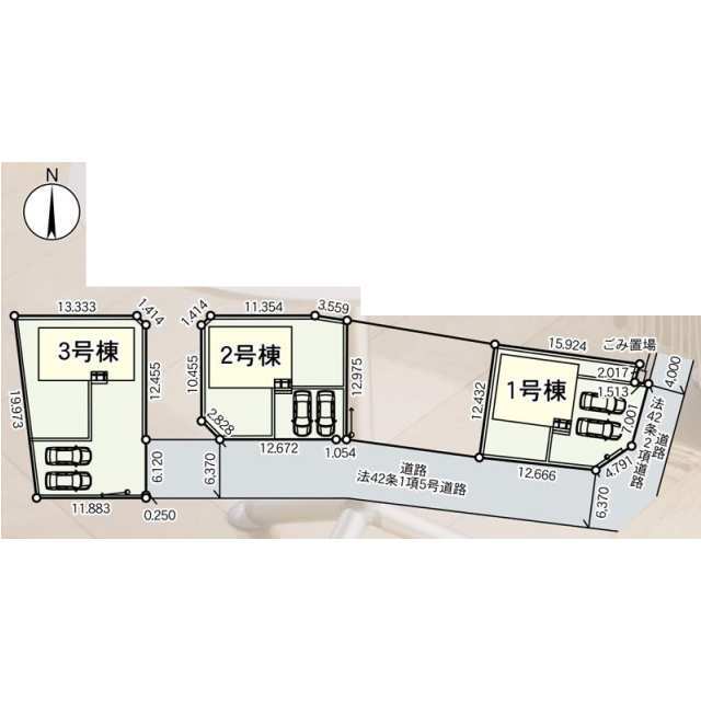 クレイドルガーデン小美玉市羽鳥 第13の見取り図