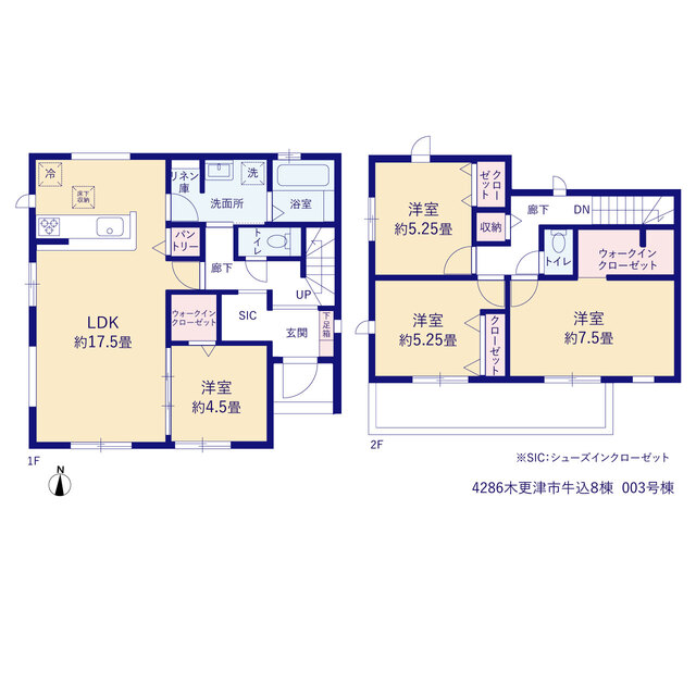 グラファーレ4286木更津市牛込８棟の見取り図