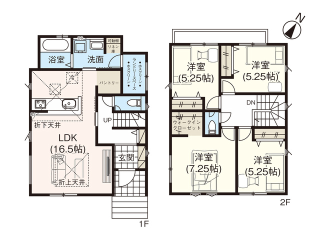 グラファーレ4372新潟市朝日町２期２棟の見取り図