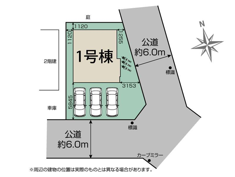 川越市上戸新町7期1棟 区画図
