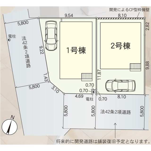 クレイドルガーデン摂津市鳥飼和道 第1の見取り図