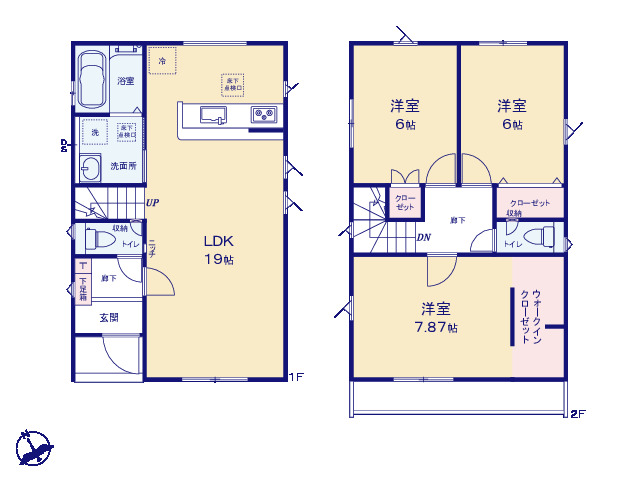 グラファーレ4348春日部市上蛭田５期１棟の見取り図