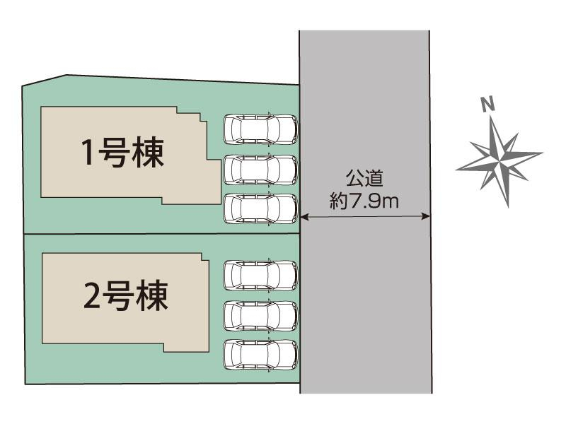 仙台市宮城野区鶴ケ谷7丁目2棟 区画図