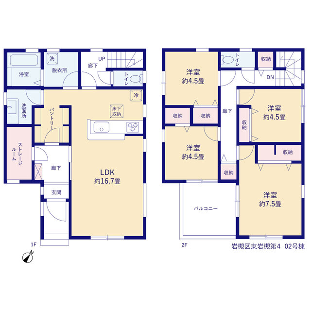リーブルガーデン岩槻区東岩槻第４の見取り図