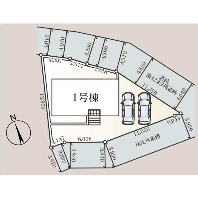 クレイドルガーデン高崎市上大島町 第3の見取り図