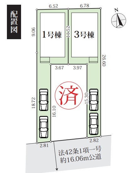 グラファーレ4341千葉市みつわ台２０期３棟の見取り図