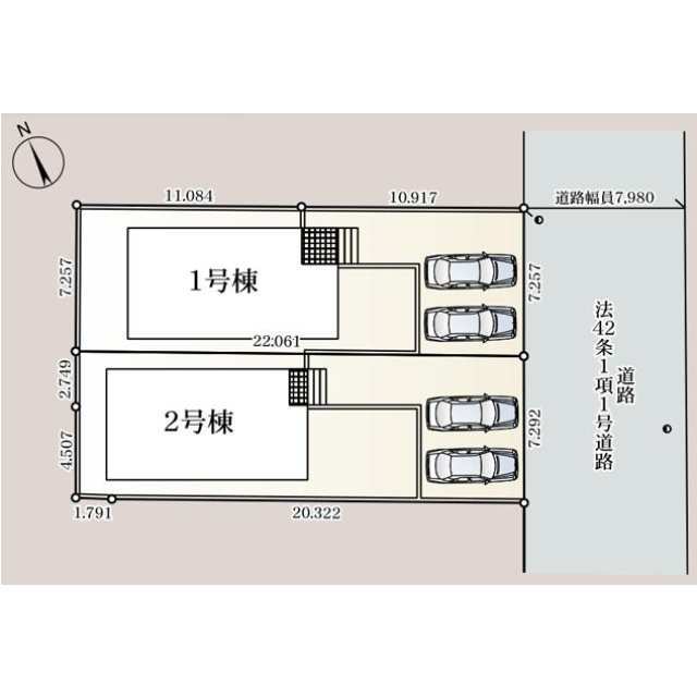 クレイドルガーデン酒田市旭新町 第3の見取り図
