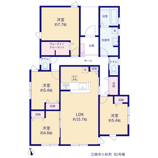リーブルガーデン江南市小杁町の見取り図