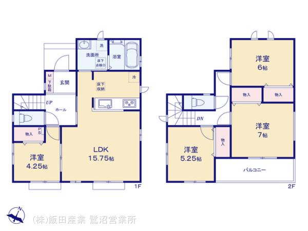 ハートフルタウン相模原市中央区上溝3丁目3687番の見取り図