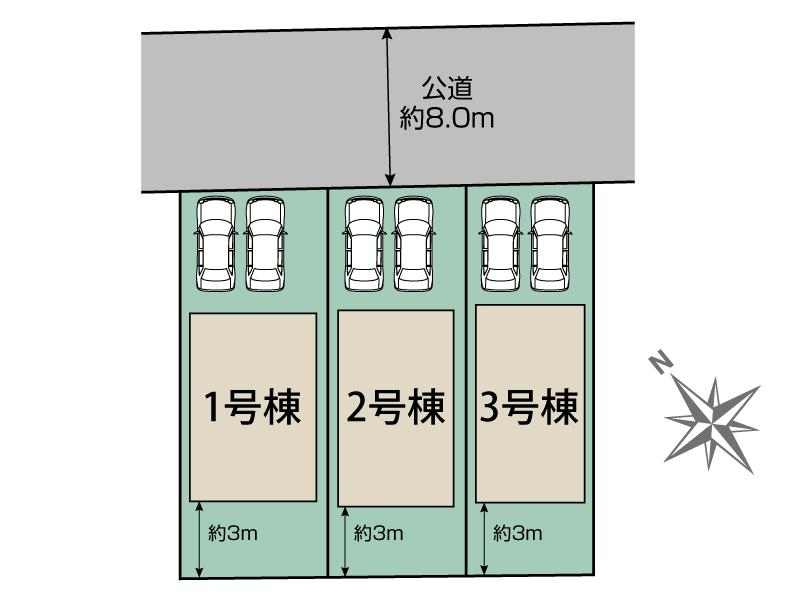 札幌市白石区平和通11丁目南3棟 区画図