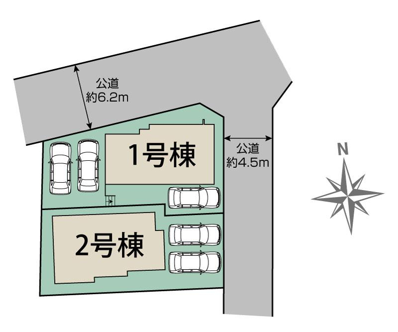 東海市加木屋町鎌吉良根2棟 区画図