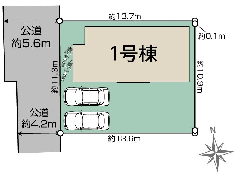 ブルーミングガーデン羽曳野市恵我之荘６丁目１棟の見取り図