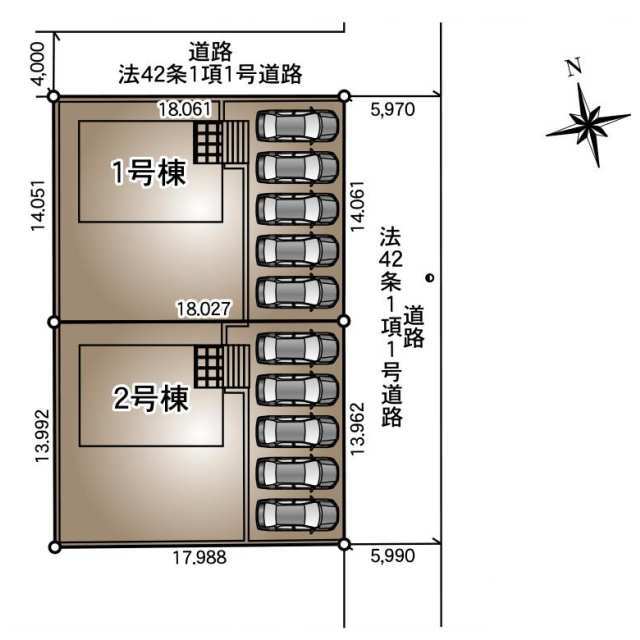 クレイドルガーデン酒田市若宮町 第5の見取り図