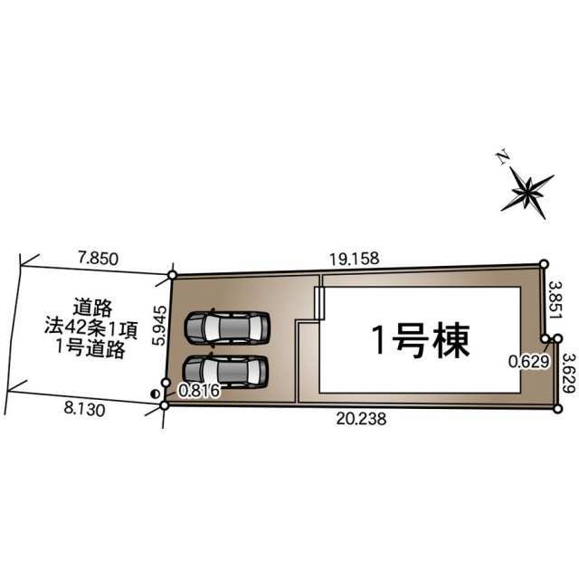 クレイドルガーデン酒田市南新町 第1の見取り図