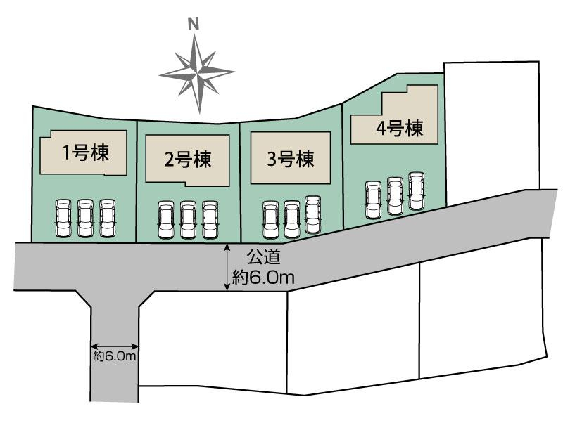 藤岡市藤岡4棟 区画図