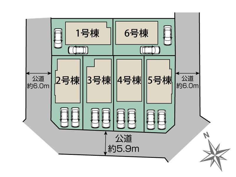 ブルーミングガーデン千葉市緑区あすみが丘８丁目６棟の見取り図