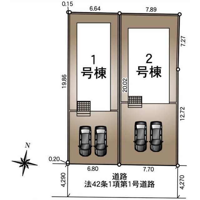 クレイドルガーデン秋田市牛島東 第5の見取り図