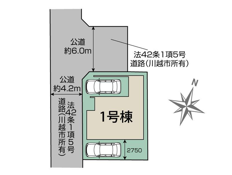 川越市砂4期1棟 区画図