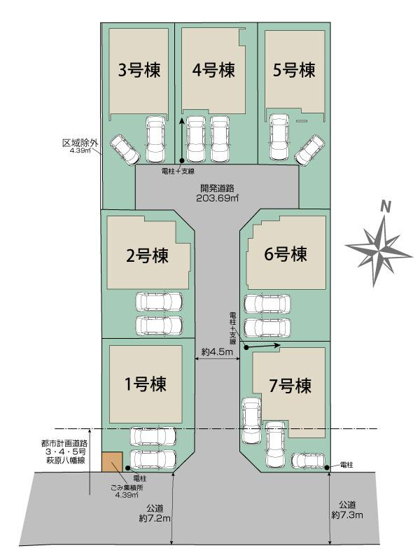平塚市四之宮1丁目7棟 区画図