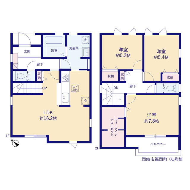 リーブルガーデン岡崎市福岡町の見取り図