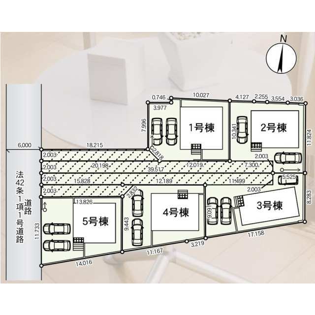 クレイドルガーデン石巻市あゆみ野 第1の見取り図
