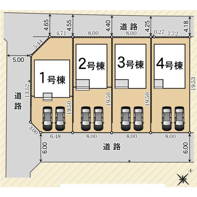 【販売中物件：1号棟、3号棟】